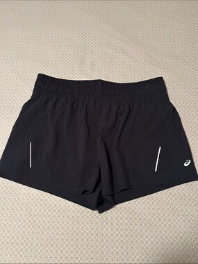 ASICS Women’s Black Athletic Running Shorts with Reflective Accents